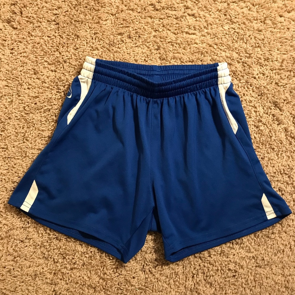 Xara shorts athletic sport blue white youth medium